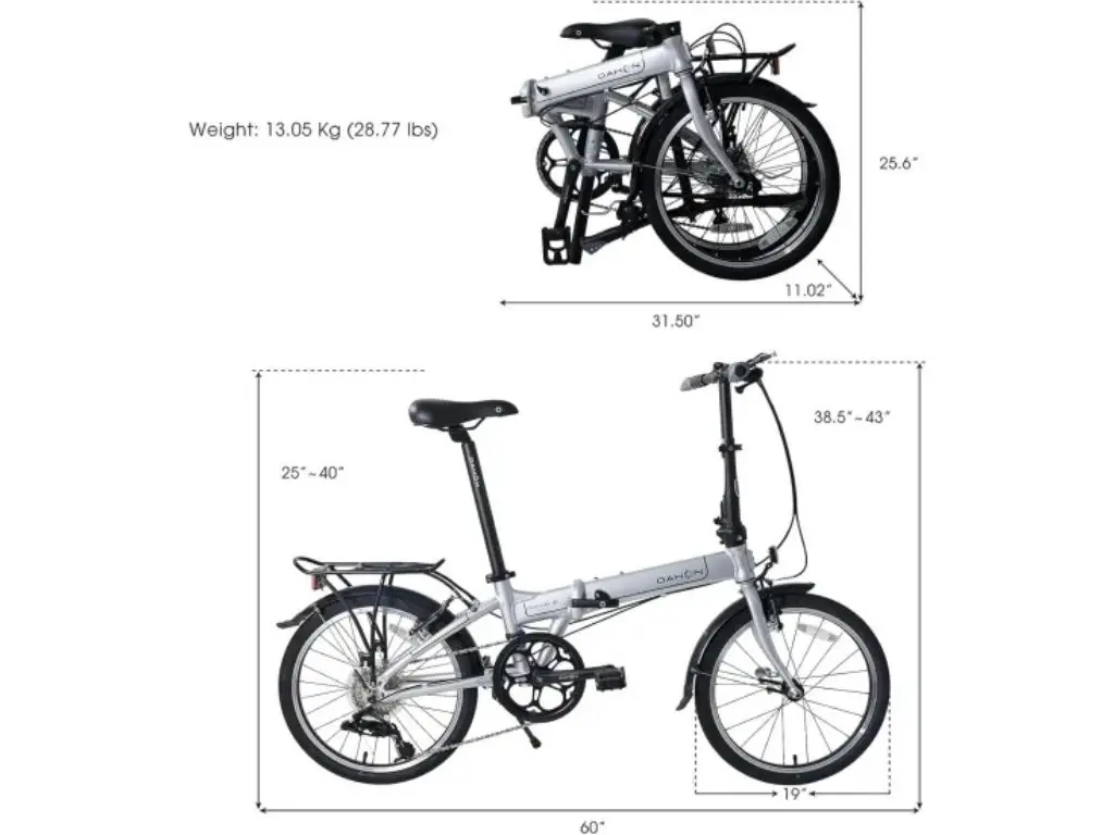 אופניים מתקפלים כסוף "20 Mariner Aluminum KMA081Speed